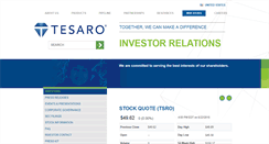 Desktop Screenshot of ir.tesarobio.com